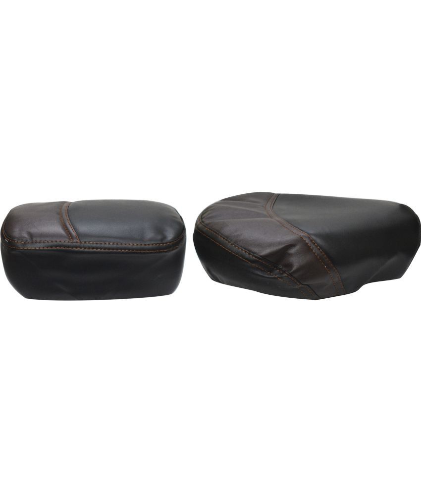     			AHL MOTORS Extra Foaming Black & Brown Seat Cover For Royal Enfield Classic