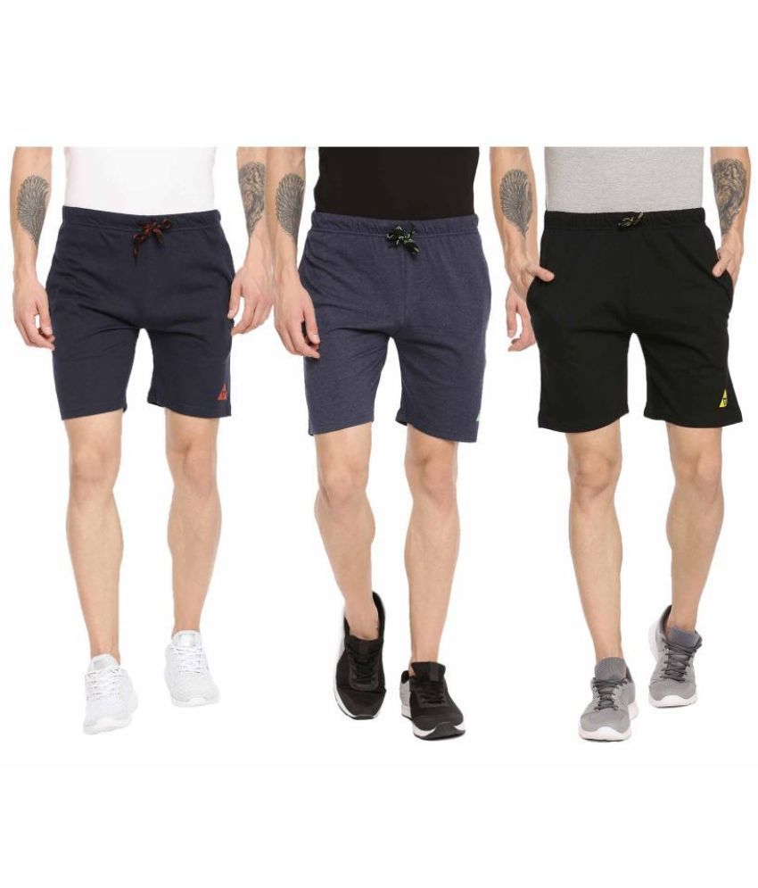     			Ardeur - Cotton Blend Multi Men's Shorts ( Pack of 3 )