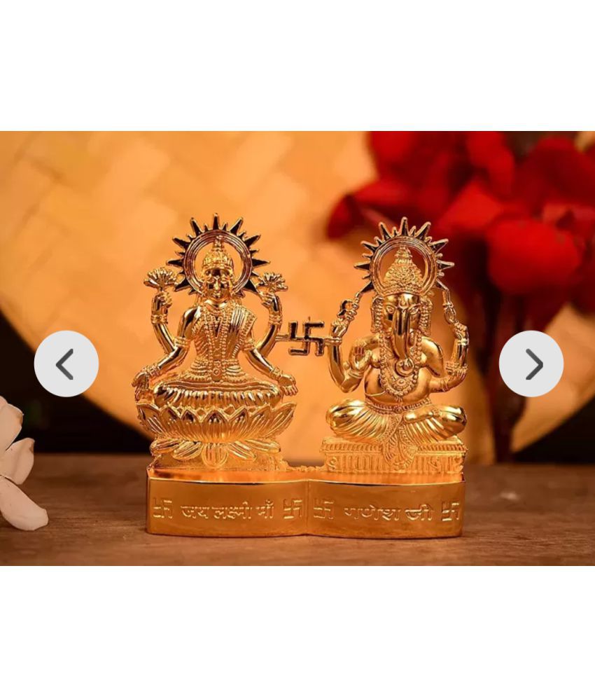     			BHARDWAJ REATILS LAXMI Ganesh Brass murti Idol Set for Puja Home Decoration