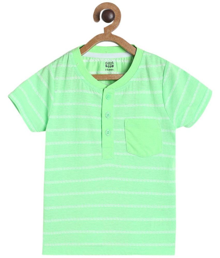     			MINI KLUB Pack of 1 Baby Boys 100% Cotton T-Shirt ( Green )