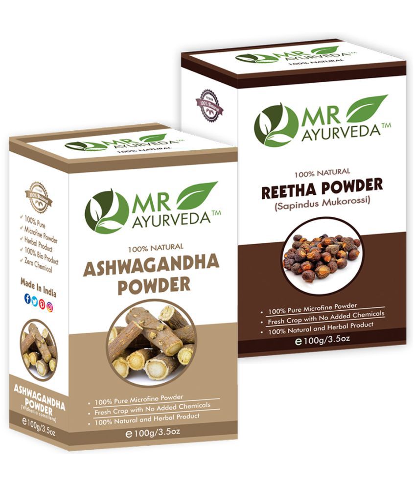     			MR Ayurveda Ashwagandha Powder & Reetha Powder Hair Scalp Treatment 200 g