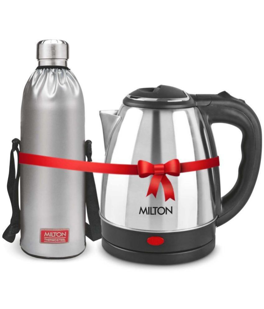     			Milton Kettle 1.2, Duo 1500 1.2 Liter 1500 Watt Stainless Steel Electric Kettle