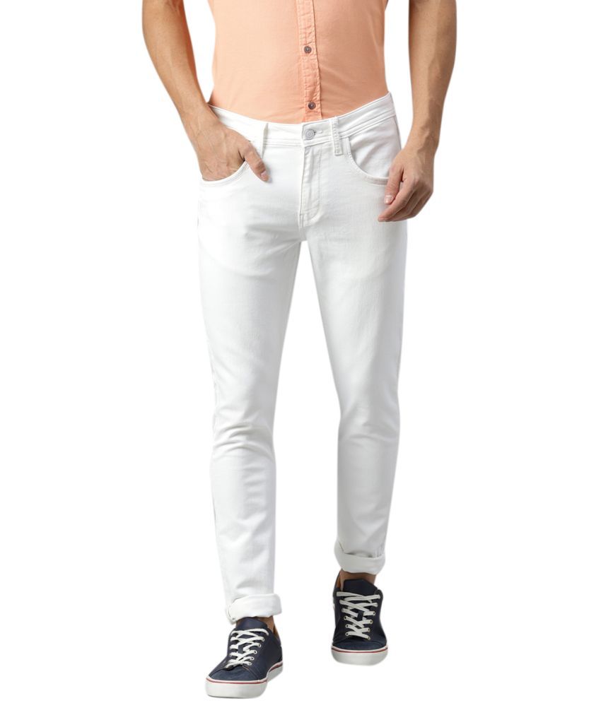     			x20 Denim Skinny Fit White Men's Jeans ( Pack of 1 )