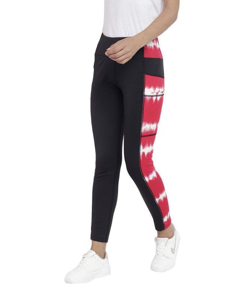     			Chkokko - Polyester Regular Fit Multicolor Women's Sports Tights ( Pack of 1 )