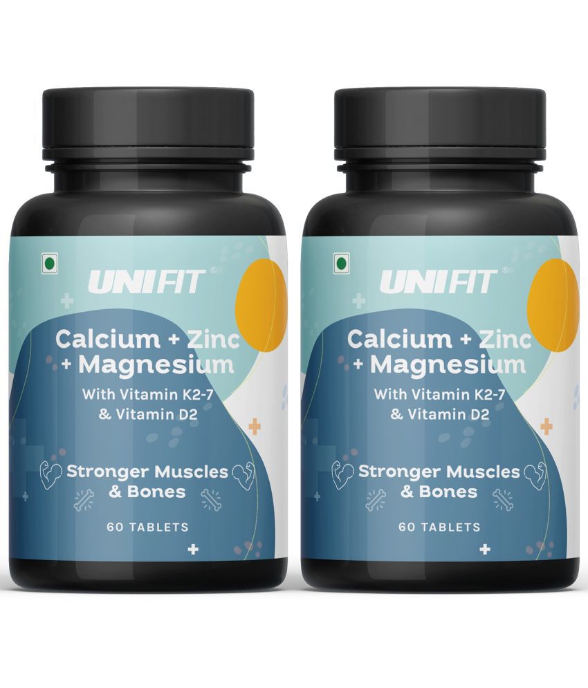     			Unifit Calcium, Magnesium & Zinc with Vitamin D2 Tablets 60 no.s Pack of 2