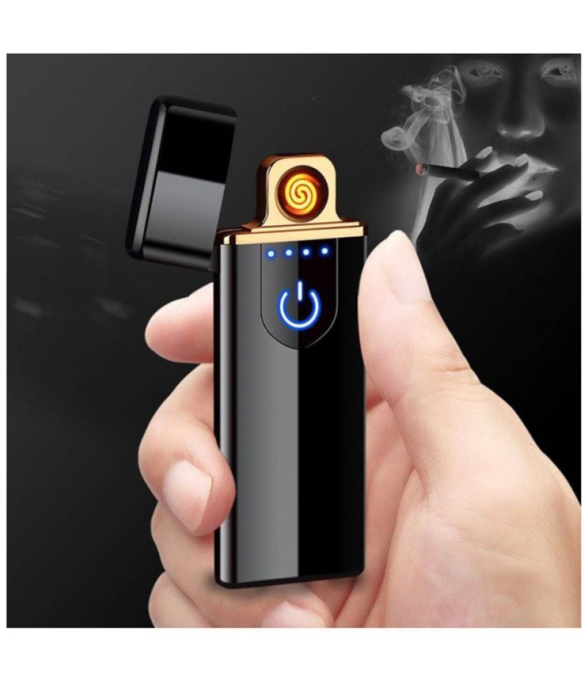     			GREYFIRE - Black USB Lighter ( Pack of 1 )