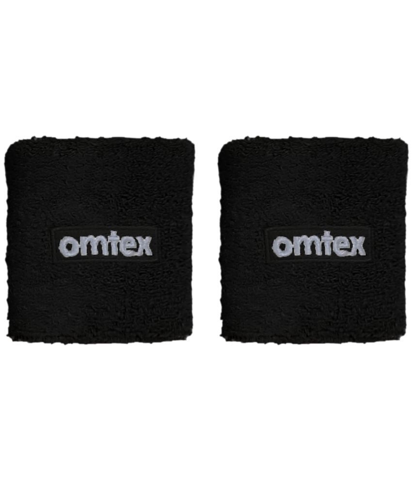     			Omtex - Black Cotton Wrist Band ( 3 Pairs )