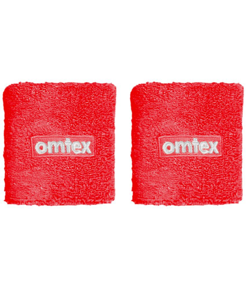     			Omtex - Red Cotton Wrist Band ( 3 Pairs )