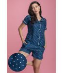 Clovia 100% Cotton Nightsuit Sets - Blue