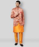 Hangup - Gold Polyester Slim Fit Men's Kurta Pyjama Set ( Pack of 1 )