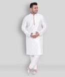 Hangup - White Silk Regular Fit Men's Kurta Pyjama Set ( Pack of 1 )