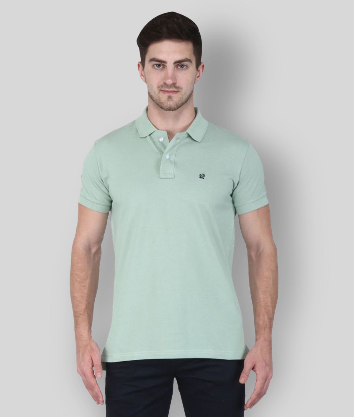     			GENTINO - Khaki Cotton Blend Regular Fit Men's Polo T Shirt ( Pack of 1 )