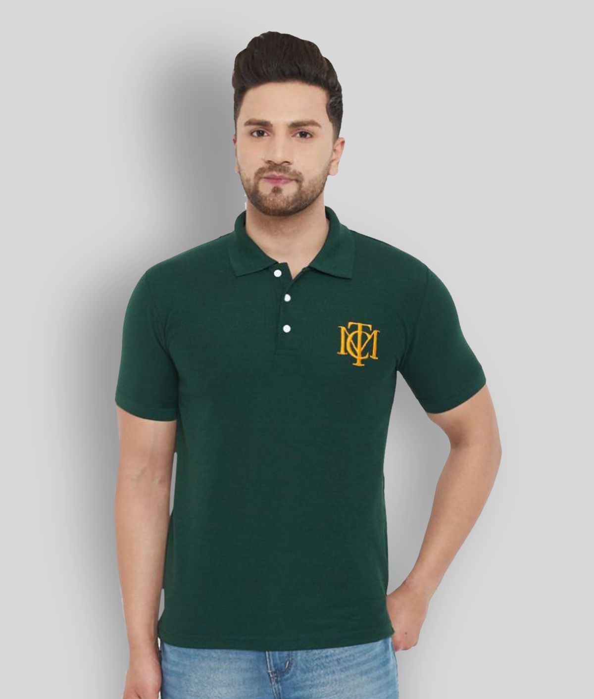     			The Million Club - Green Polyester Regular Fit Men's Polo T Shirt ( Pack of 1 )