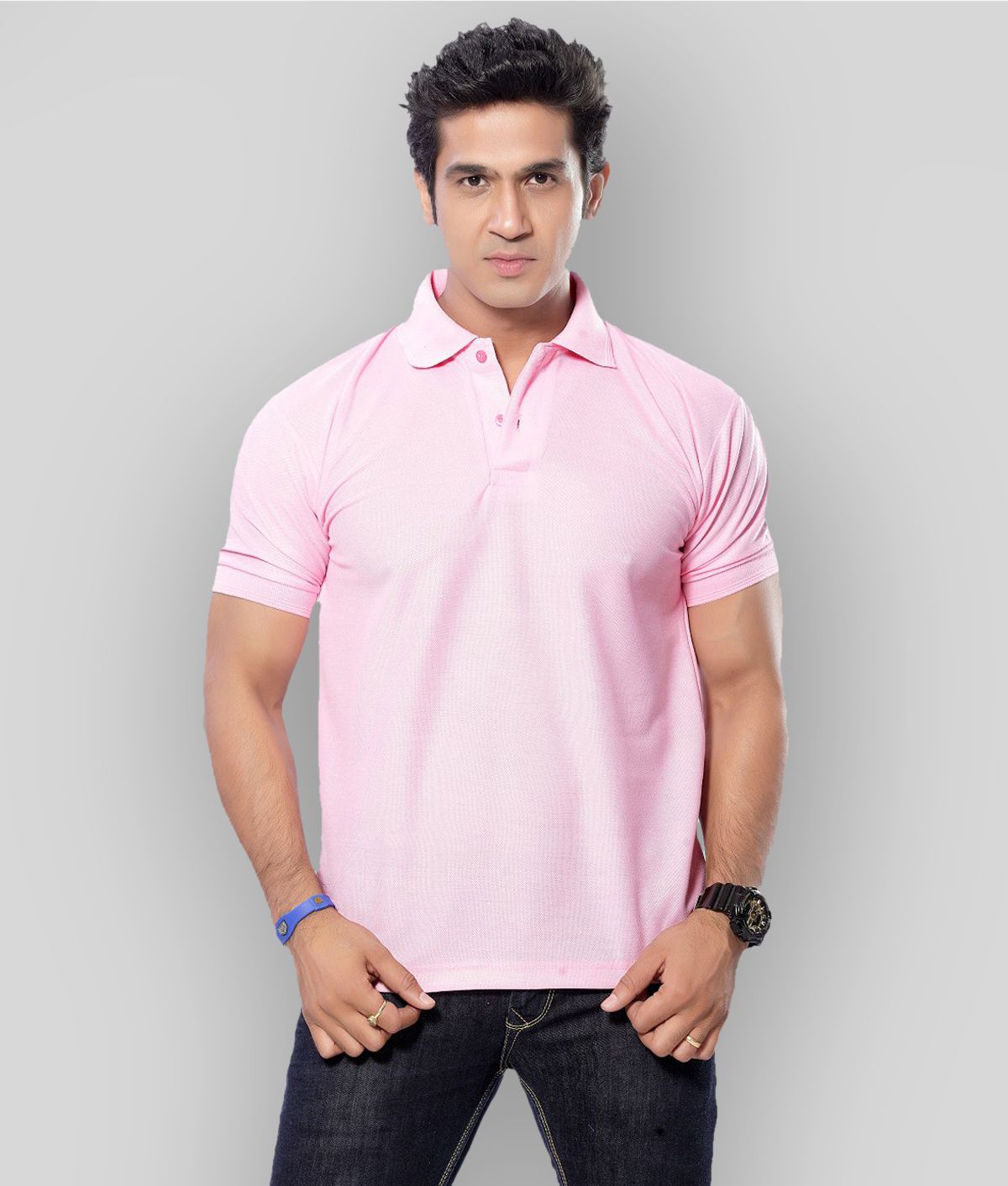    			in365 - Pink Cotton Blend Regular Fit Men's Polo T Shirt ( Pack of 1 )