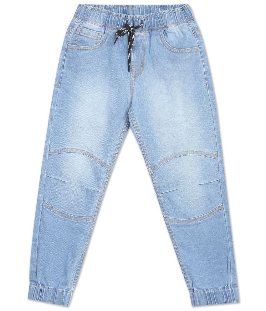     			Boys Blue Drawstring Waist Jogger Jeans