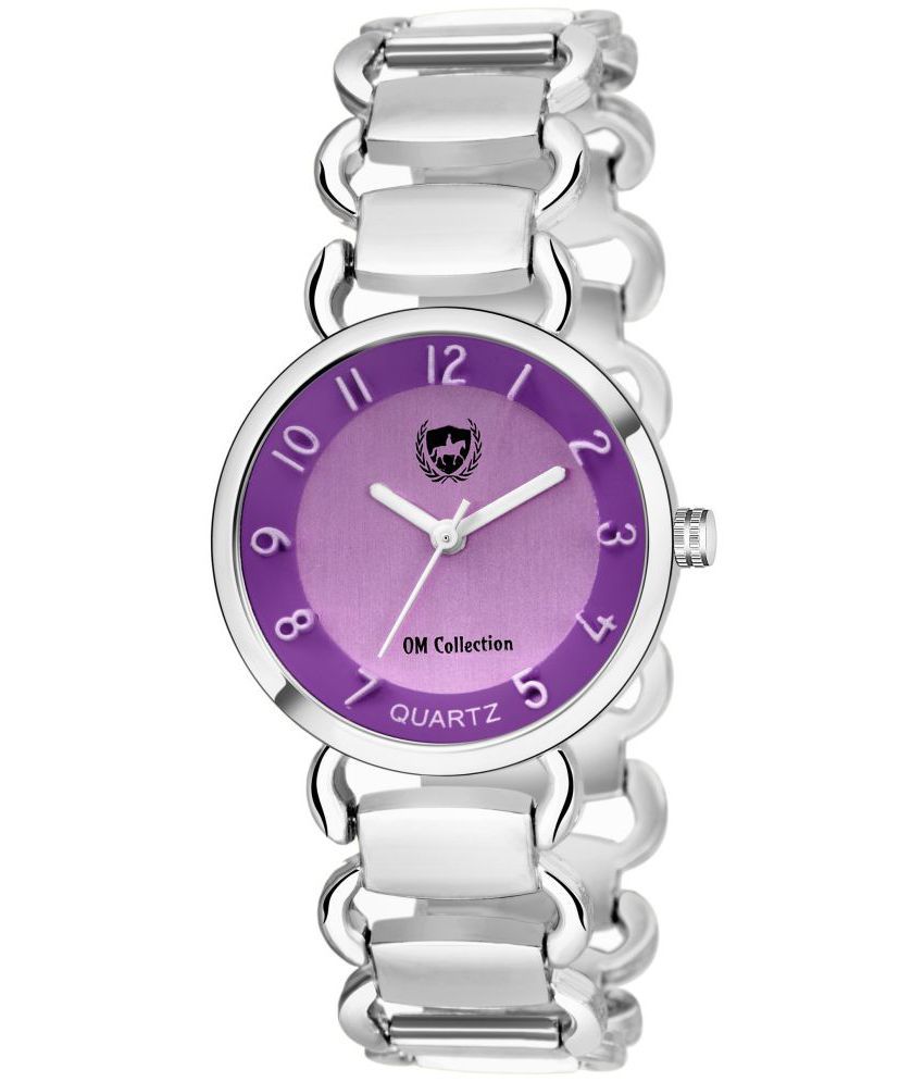 Om Collection - Silver Stainless Steel Analog Womens Watch
