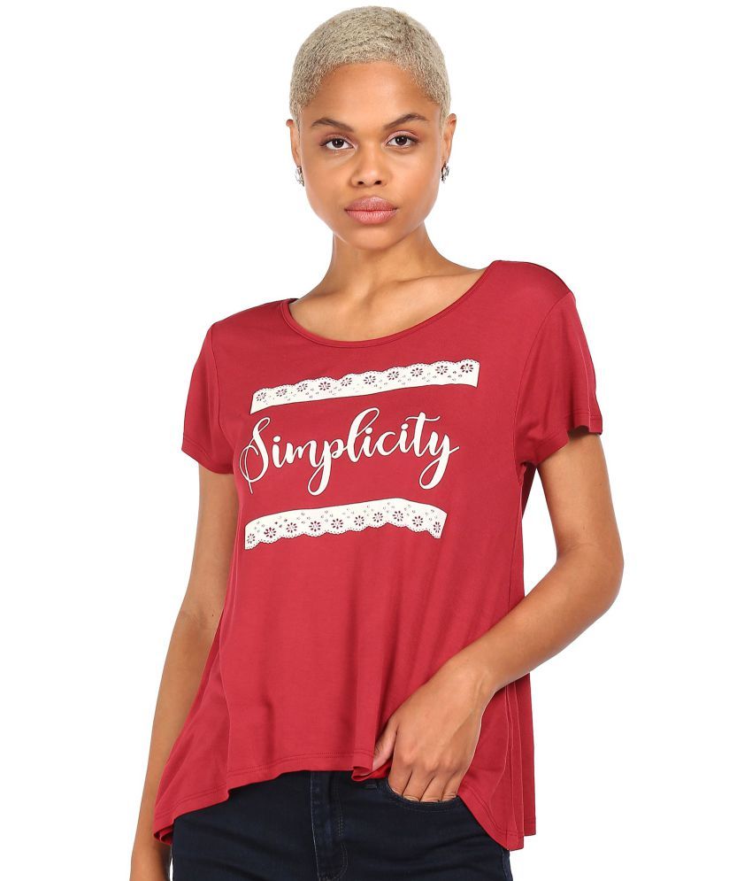     			Sugr - Cotton Blend Regular Red Women's T-Shirt ( Pack of 1 )