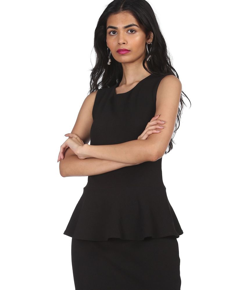     			Sugr - Polyester Black Women's Peplum dress ( Pack of 1 )