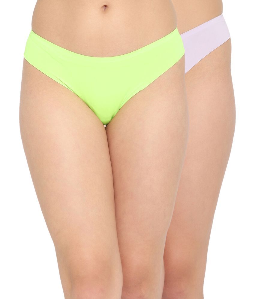     			Clovia - Nylon Solid Green Women's Bikini ( Pack of 2 )