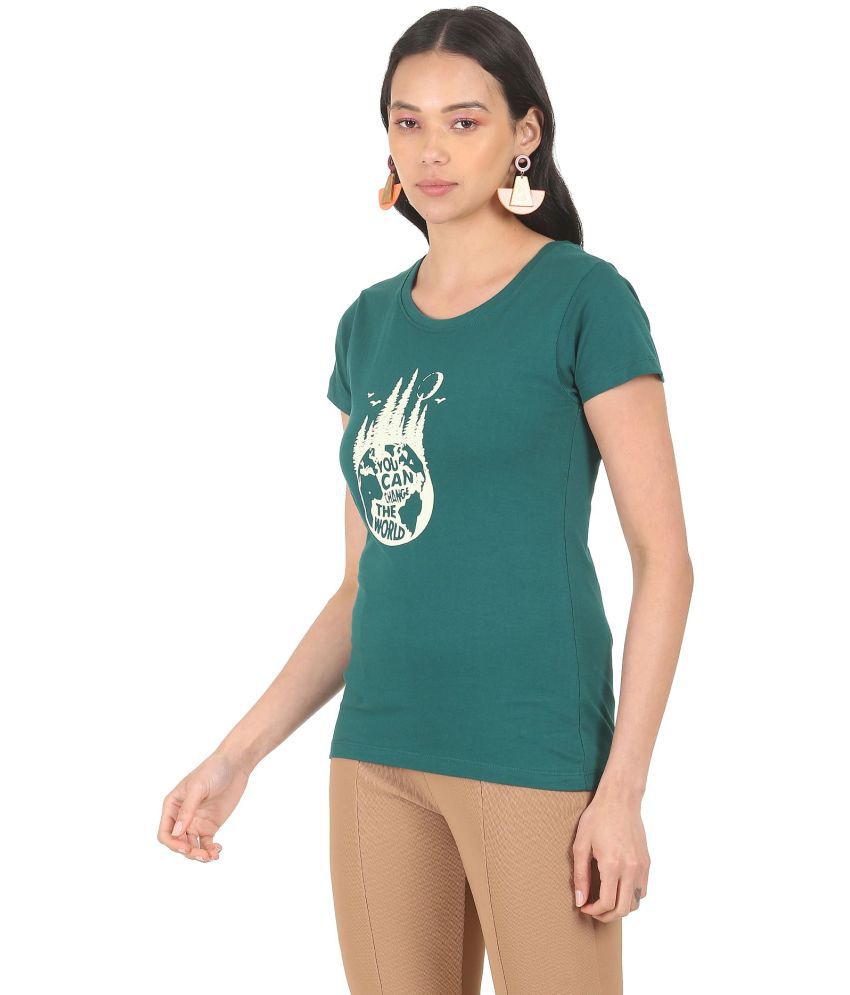     			Sugr - Cotton Blend Regular Green Women's T-Shirt ( Pack of 1 )