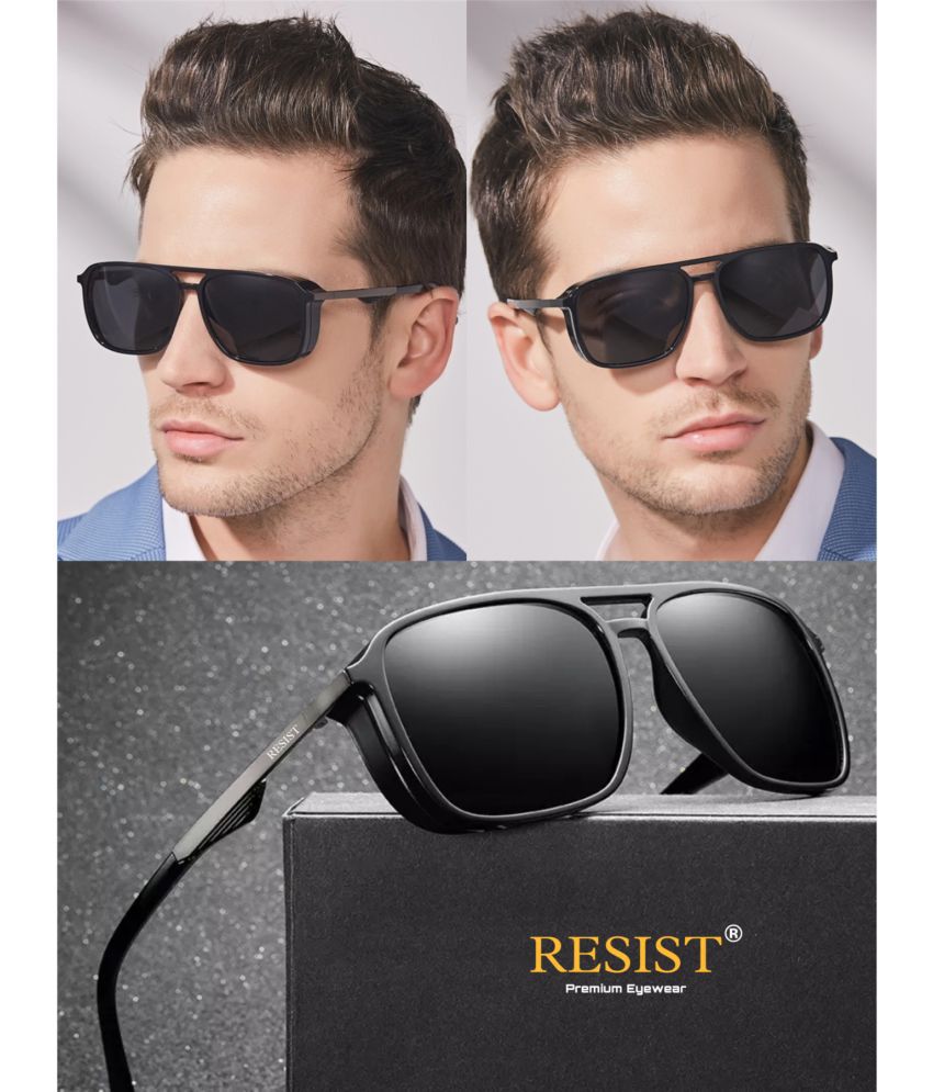RESIST EYEWEAR - Black Square Sunglasses ( Pack of 1 )