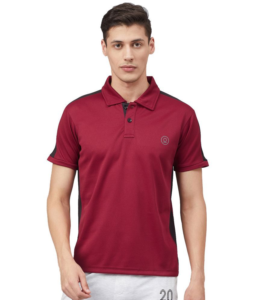     			Chkokko - Polyester Regular Fit Maroon Men's Sports Polo T-Shirt ( Pack of 1 )