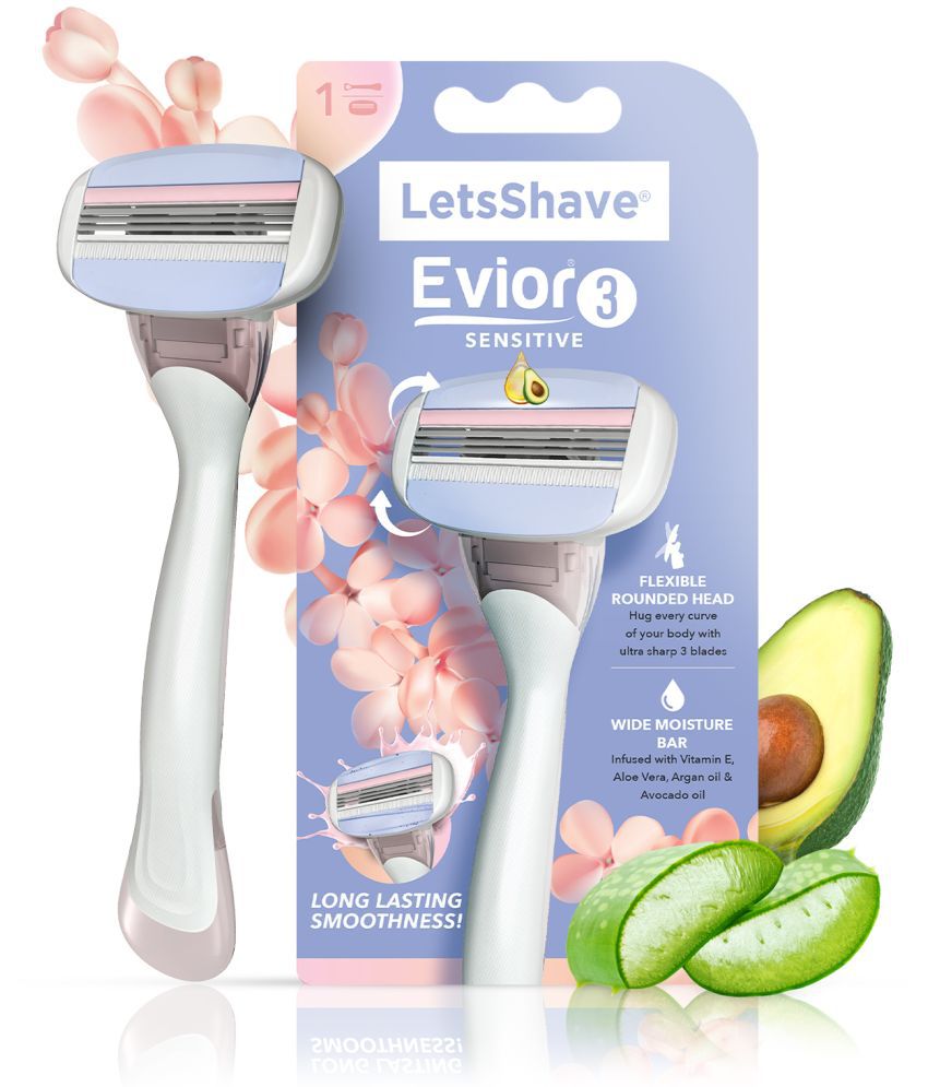 LetsShave Evior 3 Face & Body Shaving Razor for Women Manual Razor 