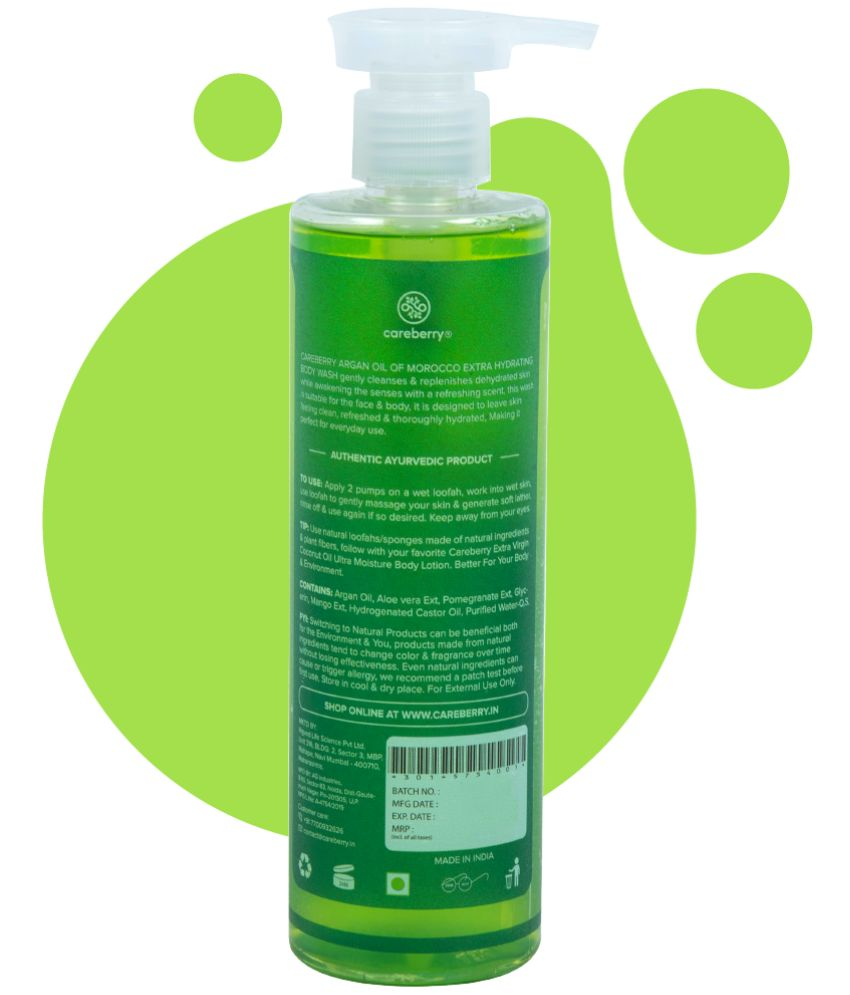 Careberry Organic Tea Tree Eucalyptus Oil Shower Gel Shower Gel 300 mL