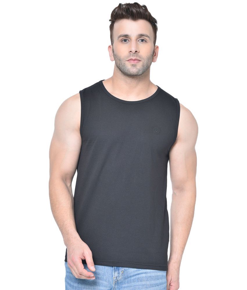     			Chkokko Cotton Blend Men's Vest ( Black )