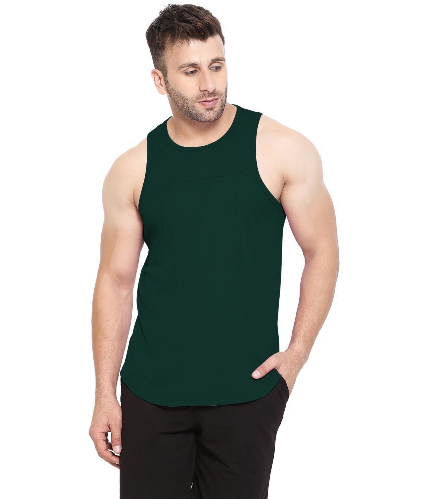     			Chkokko - Polyester Dark Green Men's Vest ( Pack of 1 )