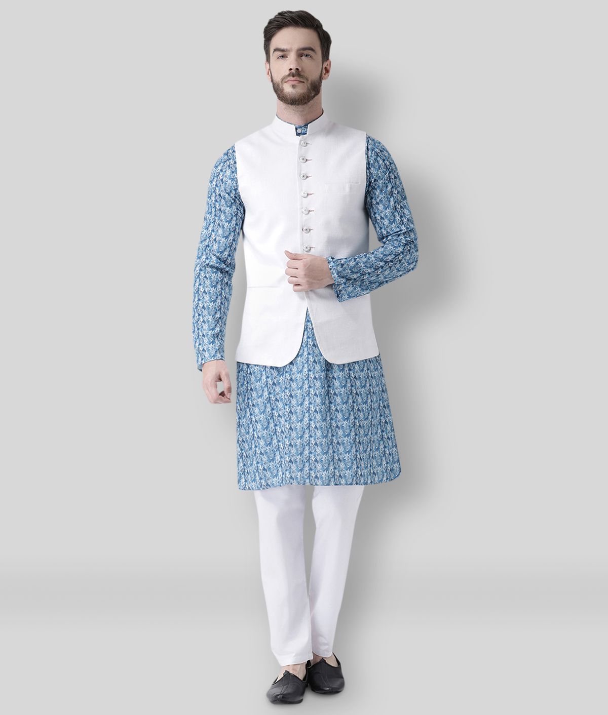     			Hangup - Multicolor Cotton Regular Fit Men's Kurta Pyjama Set ( Pack of 1 )