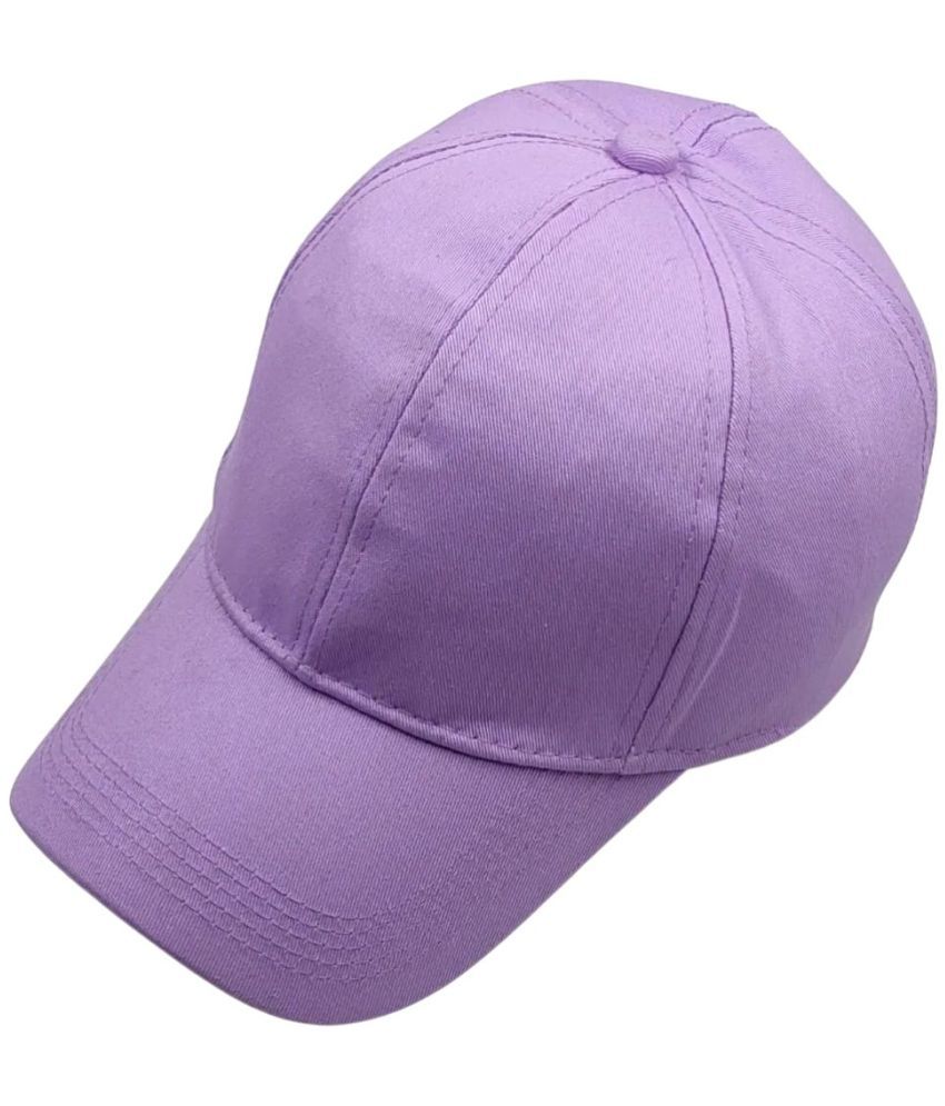 Zacharias - Cotton Blend Purple Men's Cap ( Pack of 1 )