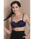 Clovia - Lace Self Design Navy Blue Women's Lightly Padded ( Pack of 1 )