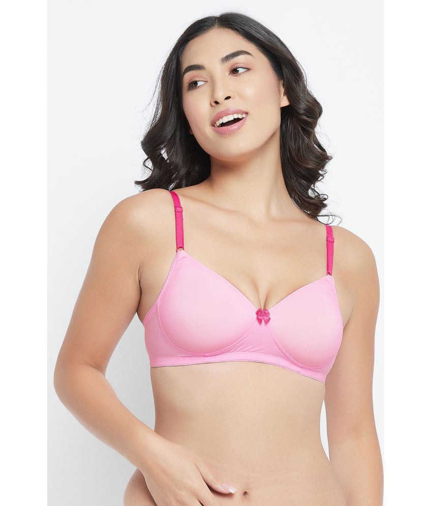     			Clovia Nylon Lightly Padded Women's T-Shirt Bra ( Pink )