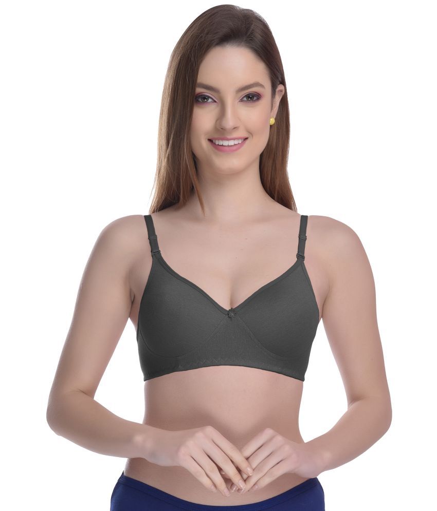     			Madam Cotton Blend Lightly Padded Women's Everyday Bra ( Black )