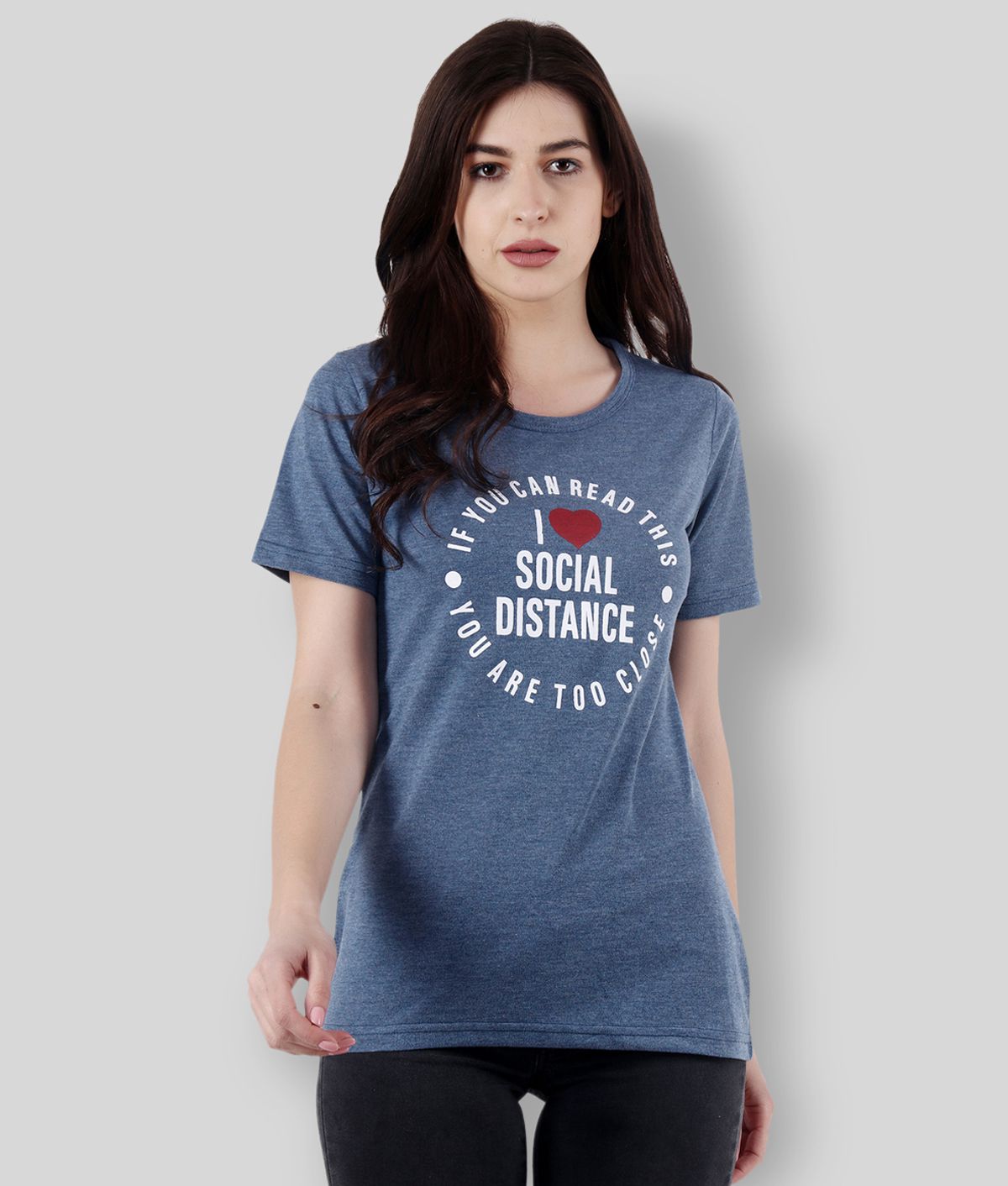 Miss Romina - Blue Cotton Regular Fit Women's T-Shirt ( Pack of 1 )