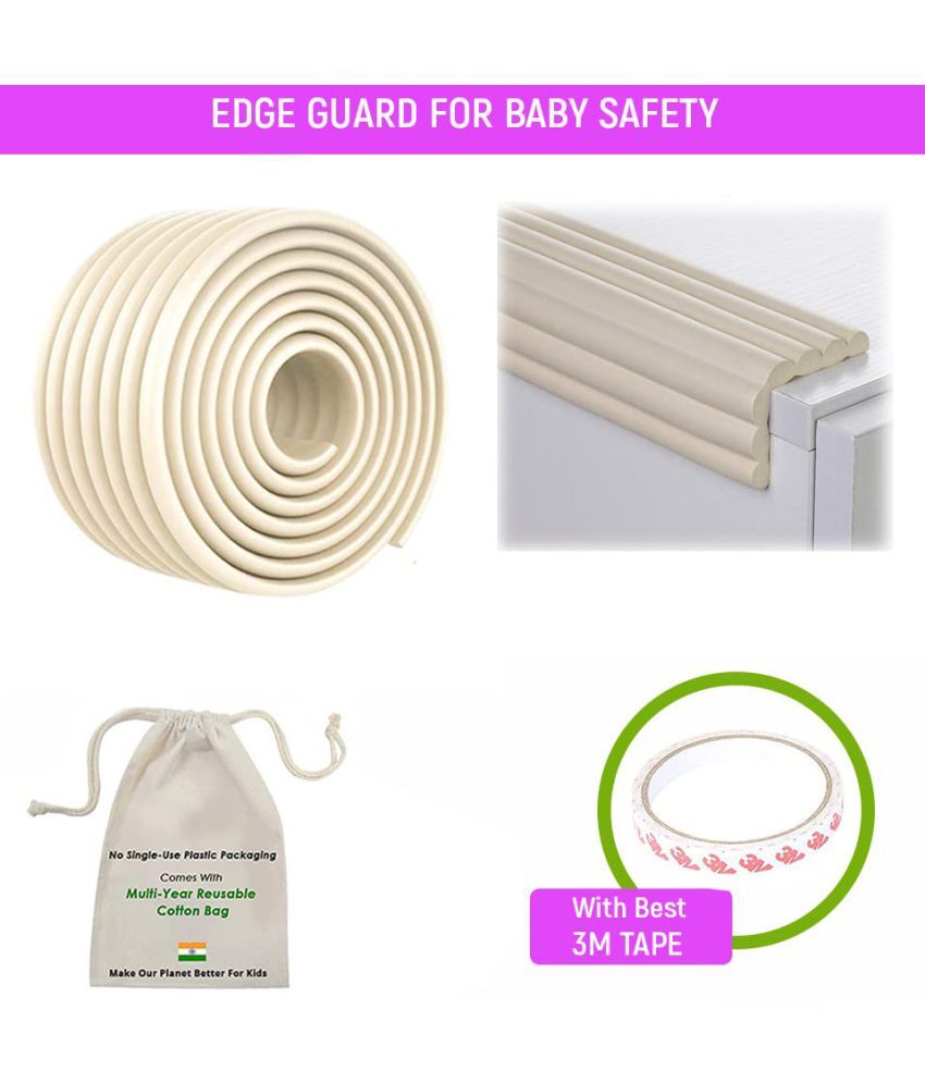     			SAFE-O-KID White Polystyrene Edge Guard ( 4 pcs )