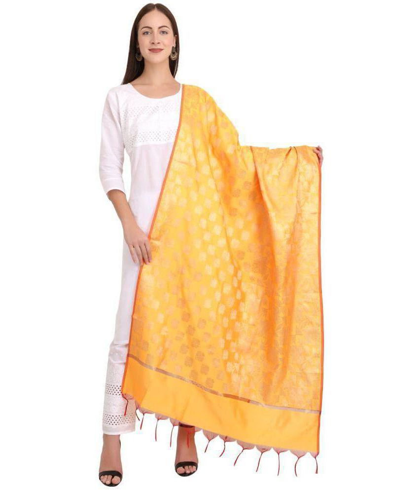 Aadrika - Banarasi Yellow Women's Dupatta - ( Pack of 1 )