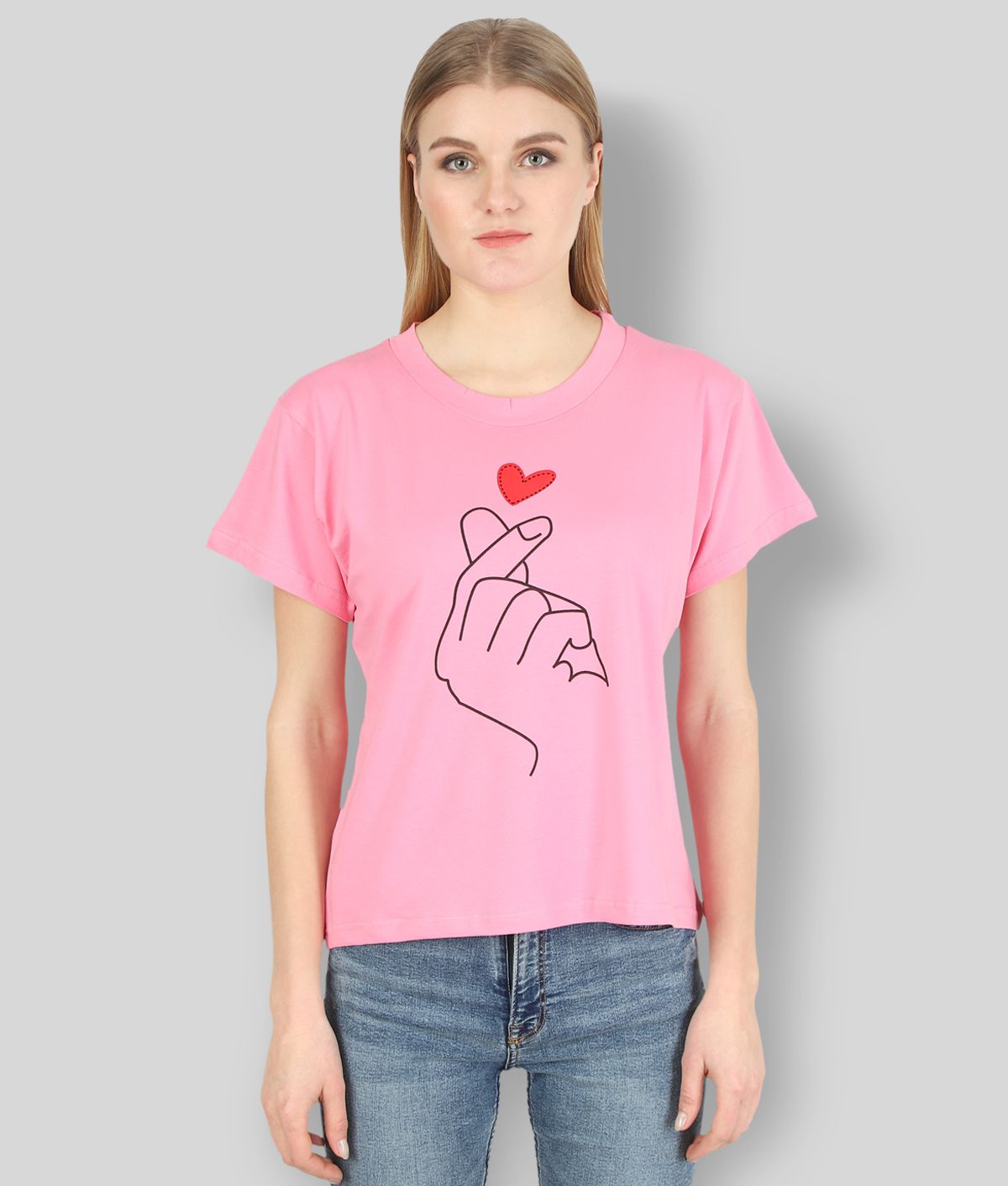 Affair - Pink Lycra Regular Fit Women's T-Shirt ( Pack of 1 )