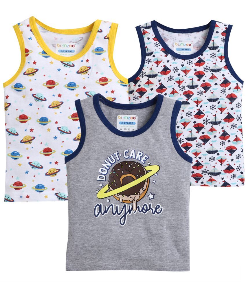     			BUMZEE - Gray T-Shirt For Baby Boy ( Pack of 3 )