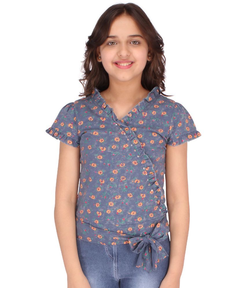     			Cutecumber Pack of 1 Girls Polyester Top ( Gray )