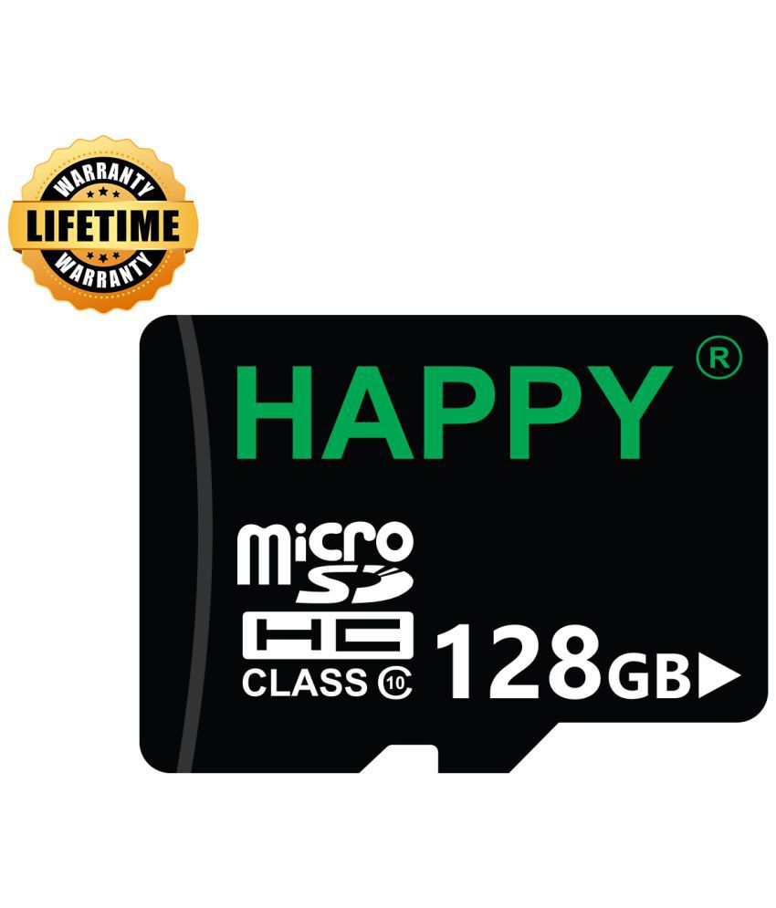 Happy Premium 128GB Micro SD card,128GB Memory Card Class 10,Fast Speed for Smartphones, Tablets and Other Micro Slots with Data Transfer-Life time warranty