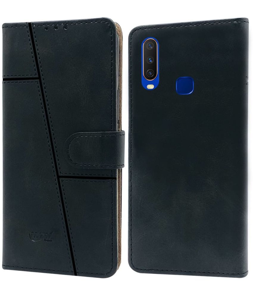     			NBOX - Black Flip Cover Compatible For Vivo Y19 ( Pack of 1 )