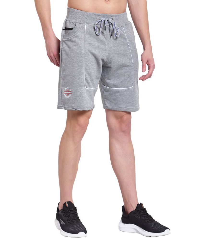     			Uzarus - 100% Cotton Grey Men's Shorts ( Pack of 1 )