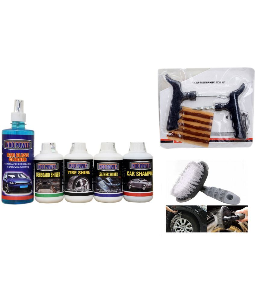 CAR GLASS CLEANER 500ml+ DASHBOARD SHINER 250ml+ TYRE SHINER 250ml