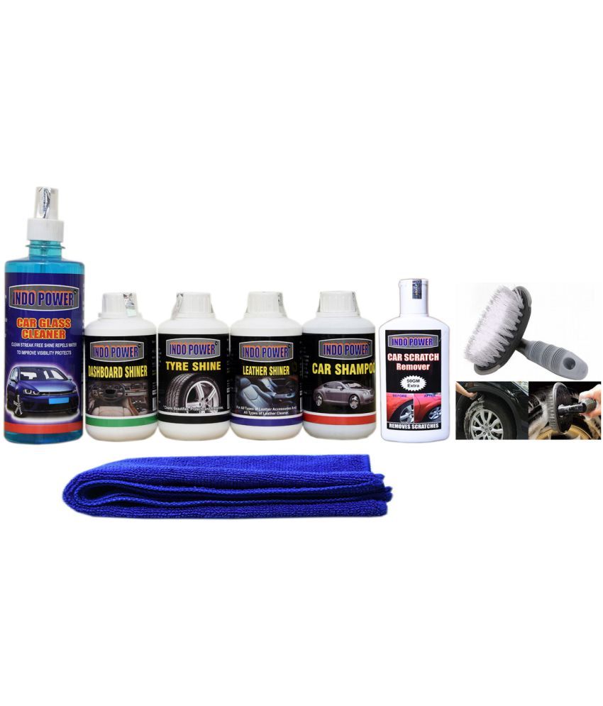 CAR GLASS CLEANER 500ml+ DASHBOARD SHINER 250ml+ TYRE SHINER 250ml