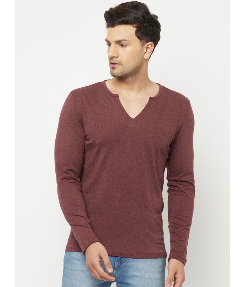     			Glito - Cotton Blend Regular Fit Brown Men's T-Shirt ( Pack of 1 )