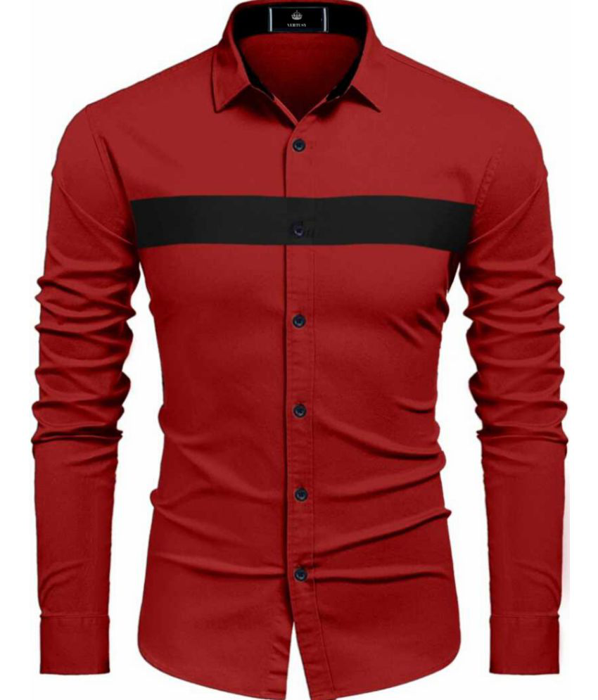     			VERTUSY - Cotton Blend Regular Fit Red Men's Casual Shirt ( Pack of 1 )