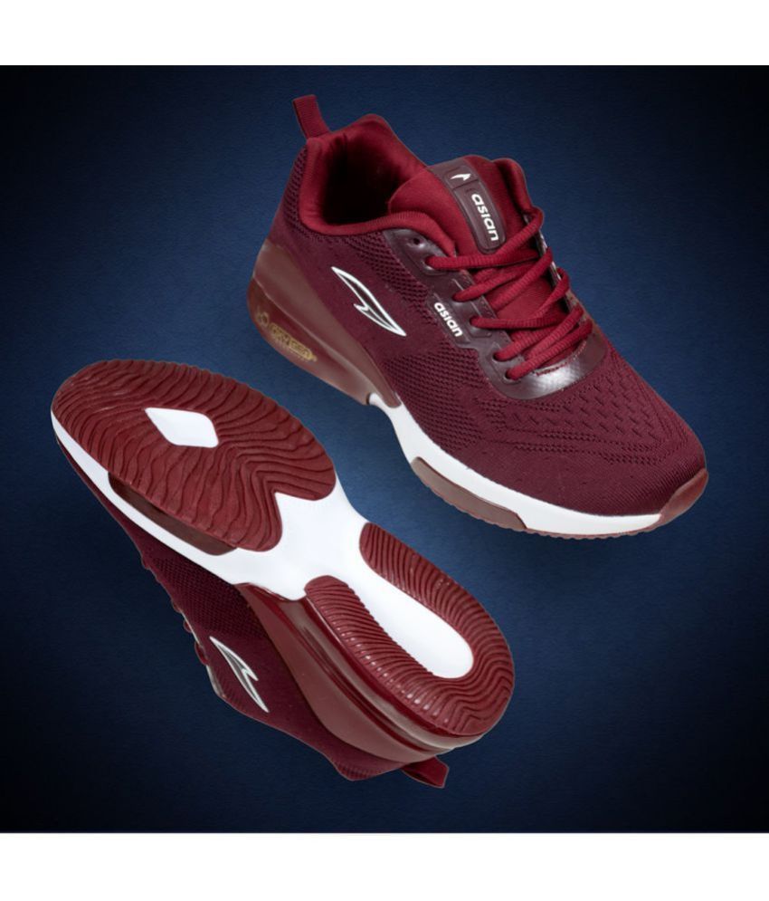     			ASIAN  Maroon  Men's Sports Running Shoes