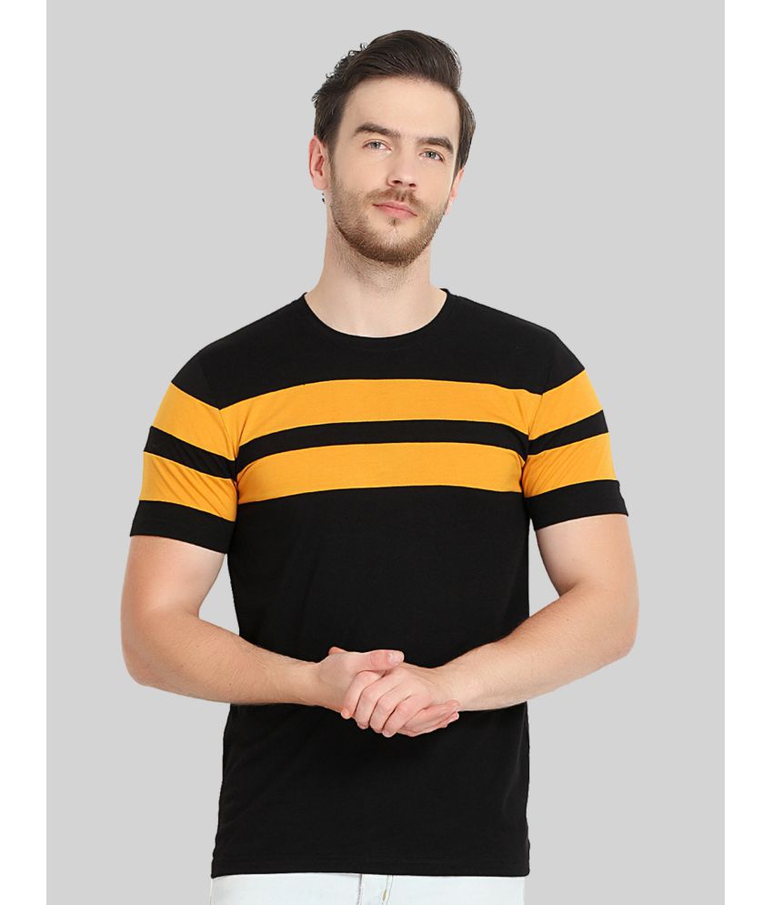     			OXRYZER - Black Cotton Regular Fit Men's T-Shirt ( Pack of 1 )